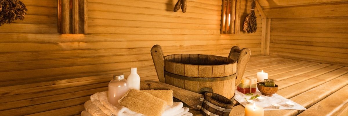 Sauna stock image